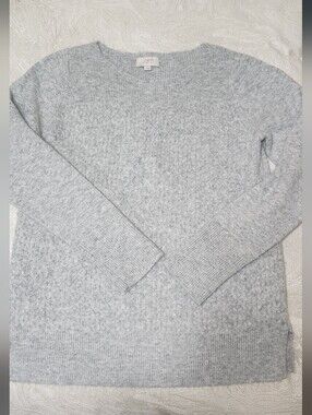 Light Gray, Light Weight, Textured LOFT Outlet Sweat Size L